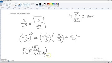 Exponents and signed fractions