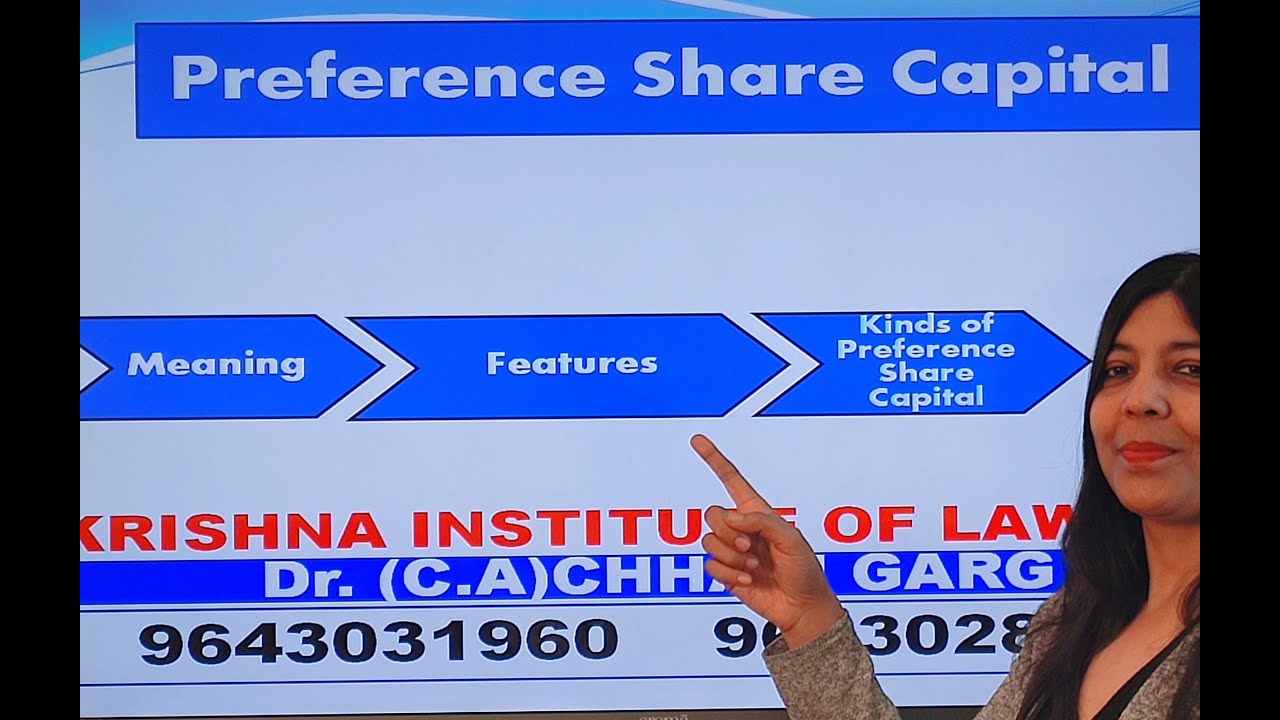 MEANING & KIND OF PREFERENCE SHARE| | COMPANY LAW | CA INTER | CS