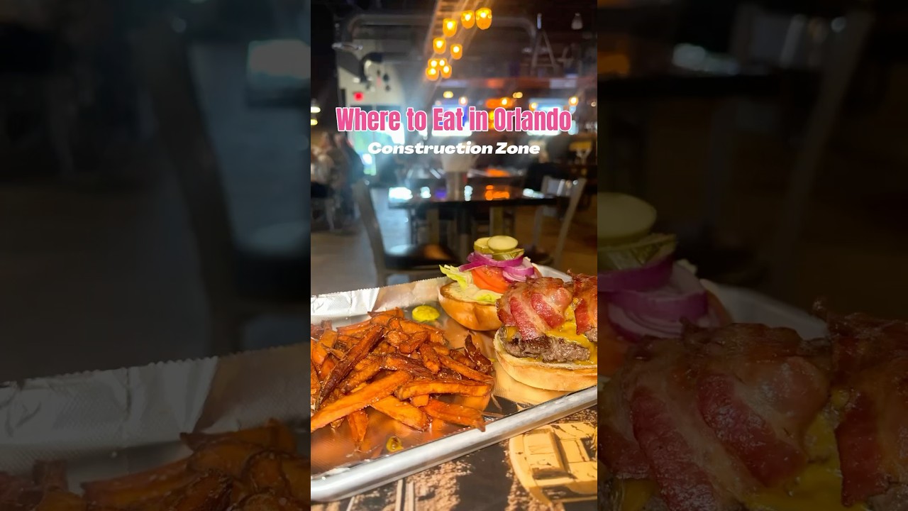 Construction themed restaurant in Orlando Florida 🚜 