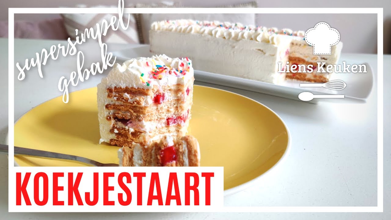 No bake | KOEKJESTAART | Slagroom en koekjes