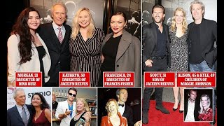Clint Eastwood pictured with six of his children