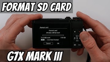 Canon G7X Mark iii - How to Format SD Card