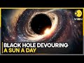 Universe&#39;s brightest &amp; hungriest black hole, it eats a whole sun every day | Space News | WION