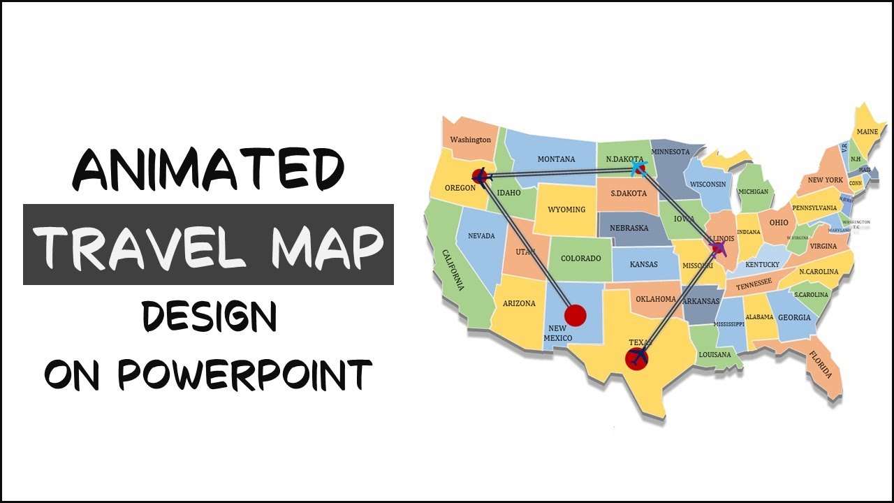 create animated travel map video