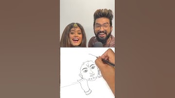 BEAUTIFUL LORD KRISHNA DRAWING WITH SACHIT & PARAMPARA #shorts #sachetparampara
