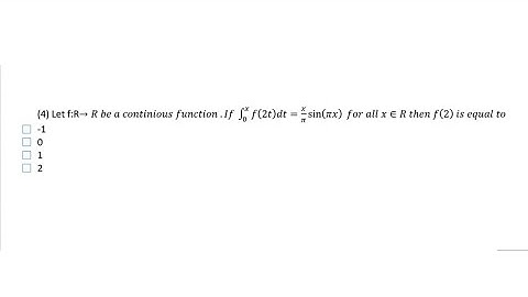IIT JAM solution (2006) | Newton Leibnitz rule