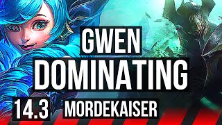 GWEN vs MORDE (TOP) | Comeback, Dominating | KR Challenger | 14.3
