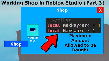 How to make a WORKING shop in Roblox Studio (Part 3)