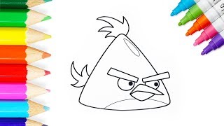 How to Draw and Color ANGRY BIRDS / Colored Markers screenshot 3