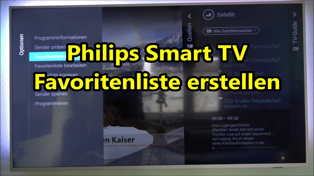Philips Smart TV Favoritenliste erstellen - Philips Android TV