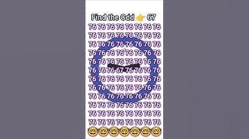 Find odd 👉67😎 || #reels #shorts #tranding #challenge #explore #viral #ai