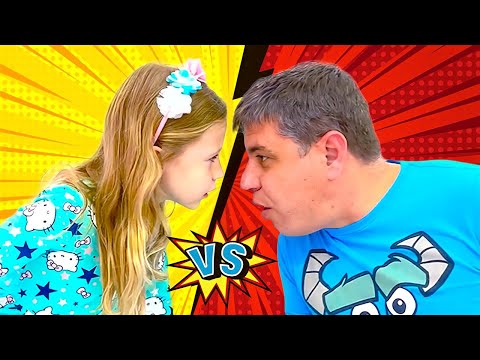 Nastya and dad are playing Copy me Challenge