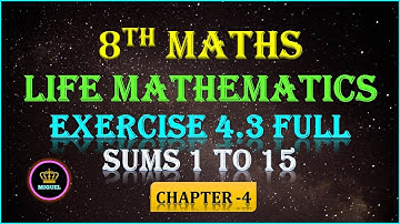 8th Std Maths | Chapter-4 Life Mathematics | Exercise 4.3 Full Ex | TN 8th Maths Chapter 4 Exercise