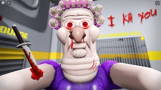 MAD GRAN AT 3 AM in BARRY'S PRISON RUN! New Scary Obby (#Roblox) screenshot 5