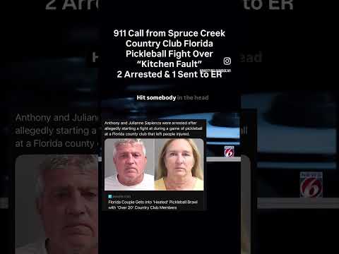 911 Call Florida Country Club Pickleball fight 2 Arrested 1 sent to ER attacked w/ Pickleball Paddle