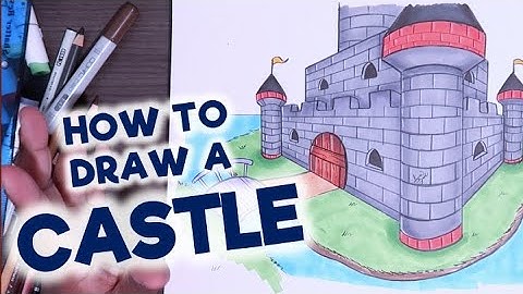 How to Draw a Castle in 2-Point Perspective | Cadillac Cartoonz