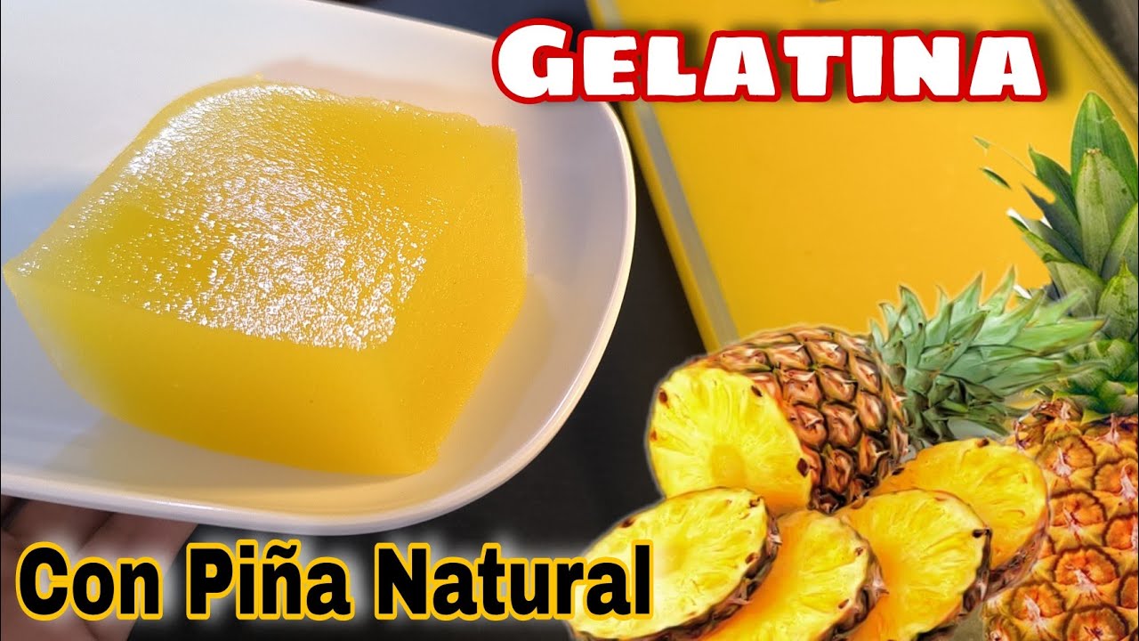 🔴SECRETO para hacer GELATINA DE PIÑA 🍍100% NATURAL ✅Compra solo 3 INGREDIENTES y prepara este postre