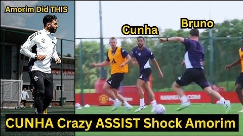 Ruben Amorim SHOCK REACTION as Cunha CRAZY PASS Assisted Bruno Fernandes Goal in Day 2 Training