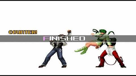 KOF MUGEN kyo 2002 & Yagami iori 2002 vs Chris 2002 & Shermie 2002 & Yashiro 2002 (remake 2 )