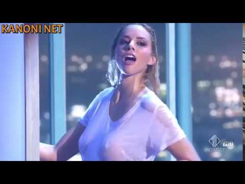 Ria Antoniou braless in wet t-shirt in Italian tv show Colorado [KANONI NET]