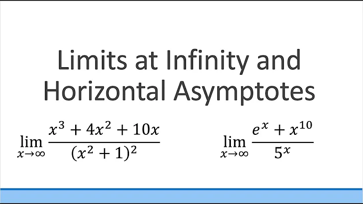 Limits at Infinity and Horizontal Asymptotes | Calculus I (2022 updated)