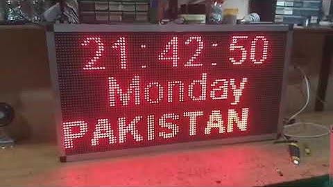 P10 outdoor display/ temperature/date/time /moving display