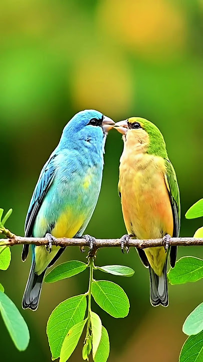 Birds Sharing a Branch of Friendship!!! #Birds #PositiveVibes #NatureLovers #PeacefulStory #AIVeo3