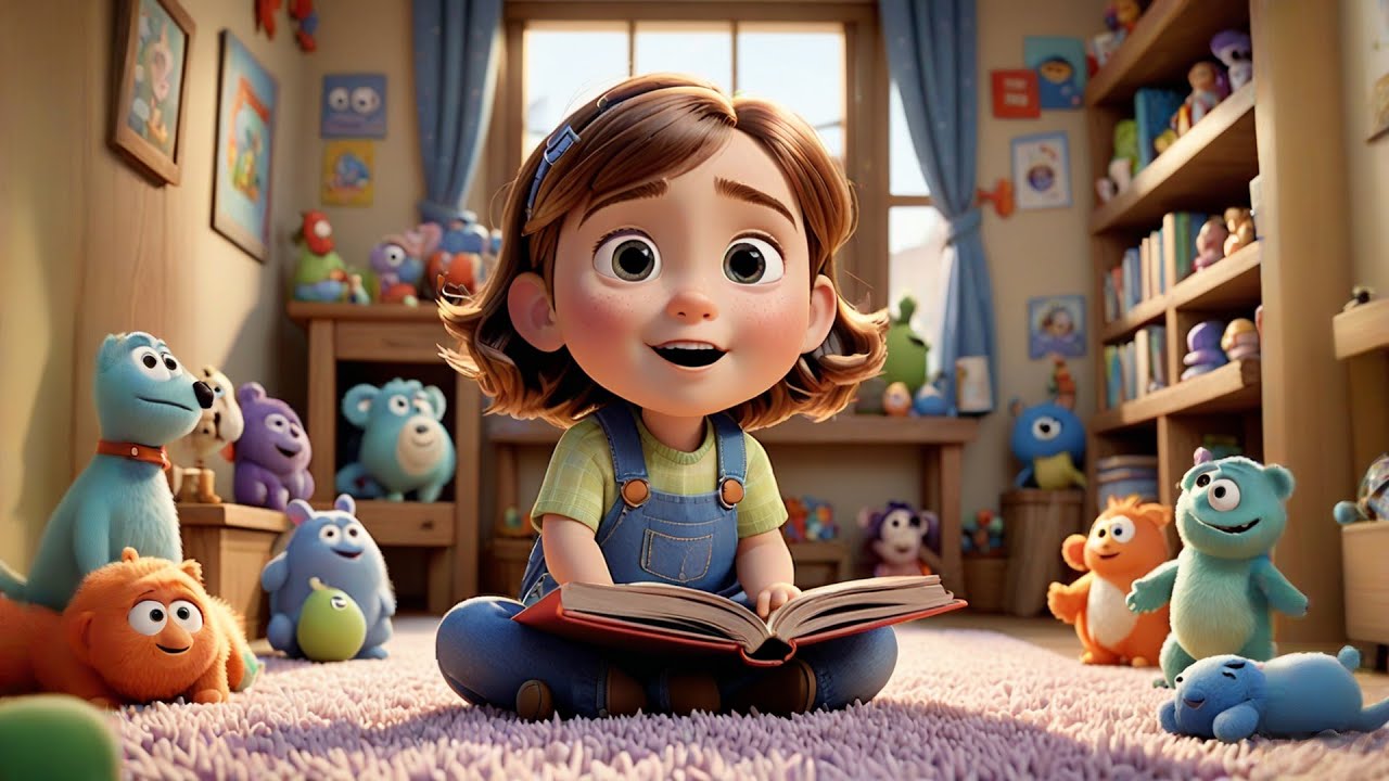 Baby Mia Reads a Book | Learning Time Song for Kids | Quiet Time Rhyme for Toddlers