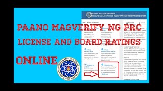 PRC License and Board Ratings Verification// Paano magverify ng PRC License and Board Ratings Online