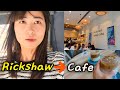 Rickshaw ride to a cafe in India ☕ A Korean in India 🇮🇳