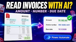 Read Invoices Automatically with AI: Amount, Number, Due Date | Power Automate