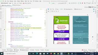 How to create Click Event in Android studio using xml and java to learn Android App Development?