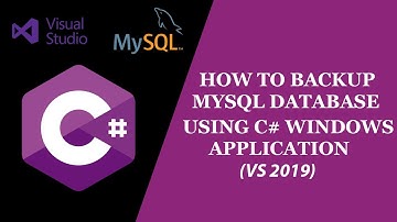 How to backup mysql database using C# windows application (VS 2019)