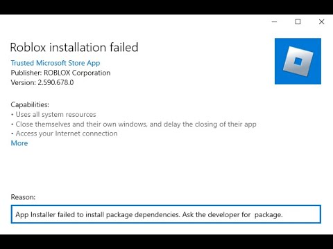 help i cant install roblox msixbundle 