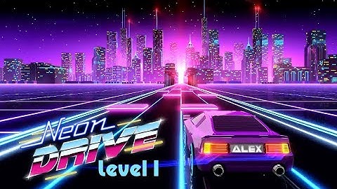 Neon Drive PS4 | Level 1 - Insane Difficulty 100% (No Checkpoints) PS4 Gameplay