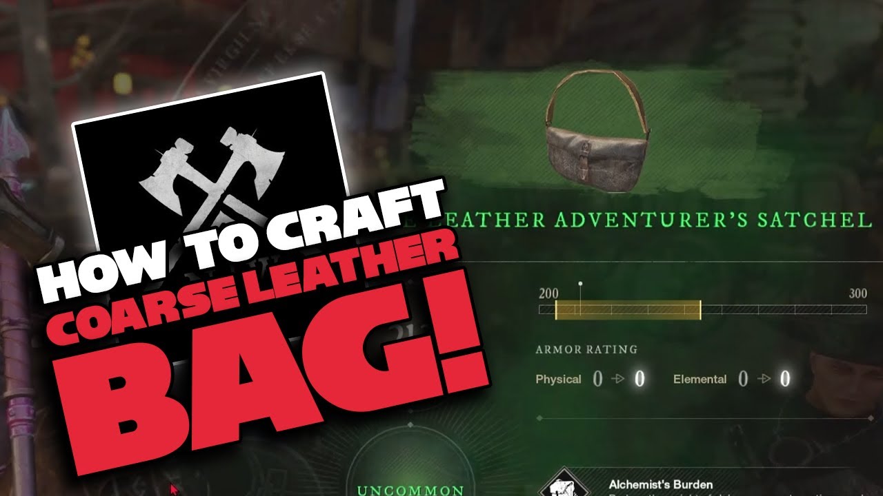 HOW TO CRAFT A COARSE LEATHER BAG TO INCREASE INVENTORY SPACE IN NEW