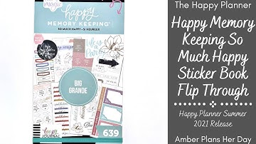 Memory Keeping So Much Happy Sticker Book Flip Through | The Happy Planner | Summer 2021 Release