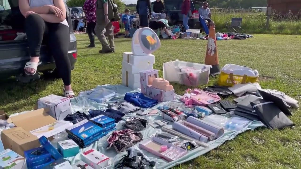 Great car boot sale day in Wimborne Dorset Uk . YouTube
