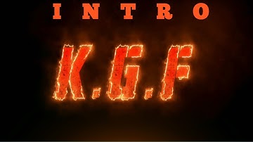 K.G.F - 2 Title Intro In KineMaster || K.G.F Chapter 2 Intro || Kinemaster tutorial | Tech Bongo 2.2