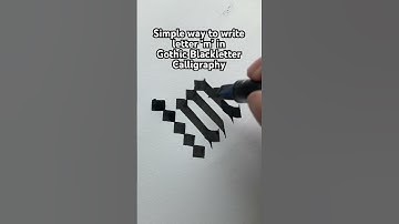 Learn how to write modern gothic blackletter calligraphy small letter ‘m’ with Pilot Parallel Pen