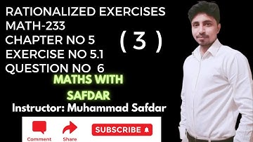 Math-233 Exercise 5.1 Q No 6 Applied Mathematics-II Rationalized Exercises 2nd Year Maths