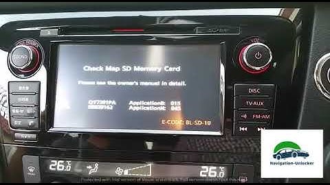 Nisssan Xtrail Missing SD card and SD error solution