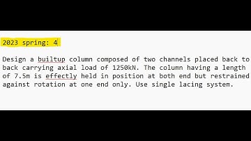 Built-Up Column | Lacing Bar | Design of Steel and Timber Structures | PoU, TU, KU, PU