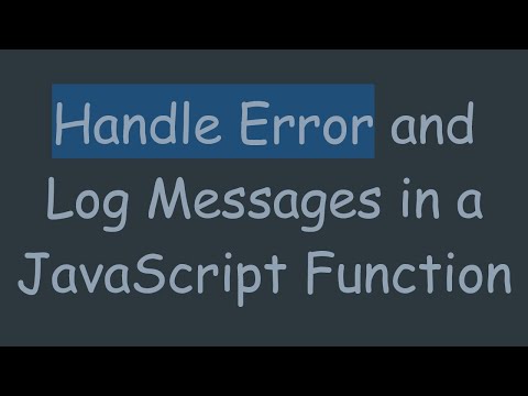 Handle Error and