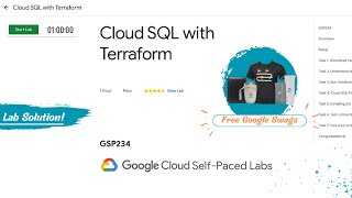 Cloud SQL with Terraform Lab Solution || GSP234 || Free Google Swags &amp; Goodies