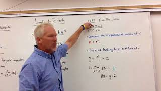 Limits at Infinity - Rational Functions (comparison of numerator and denominator x exponents)