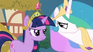 Princess Celestia - I'll leave the Elements of Harmony with you, Twilight. Just in case.