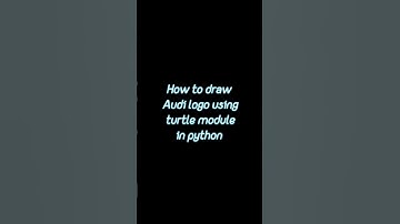 Draw the Audi Logo with Python Turtle in just 11 lines of code!