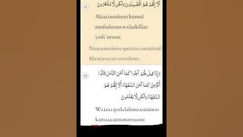 CORANO IN LINGUA ITALIANA (AL-BAQARA AYAT da6a16)القرآن الكريم مترجم إلى اللغة الإيطالية سورةالبقرة