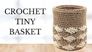 How to Crochet a Basket Weave Pencil Cup